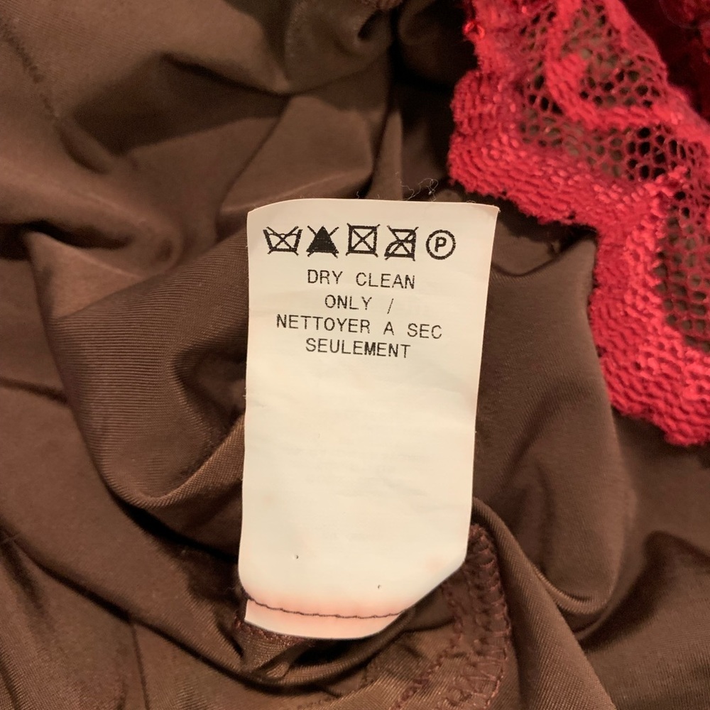 ABS Allen Schwartz burgundy lace dress, size S (fits like a 4) - Picture 7 of 9